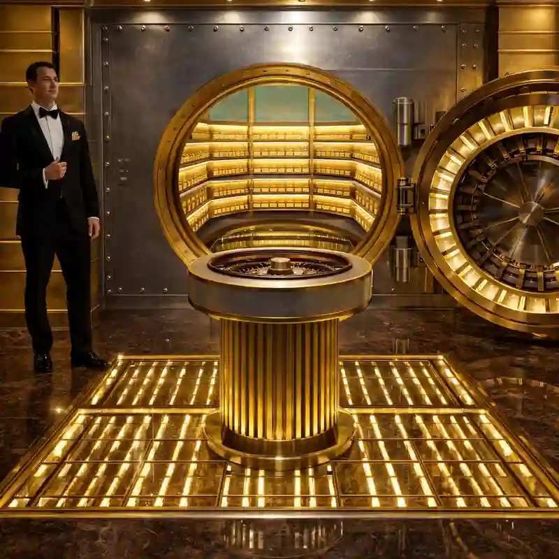Gold Vault Roulette luxury casino game interface
